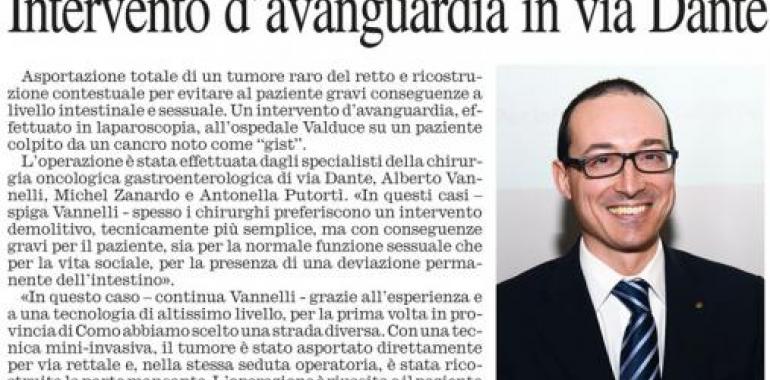 Intervento d’avanguardia in via Dante